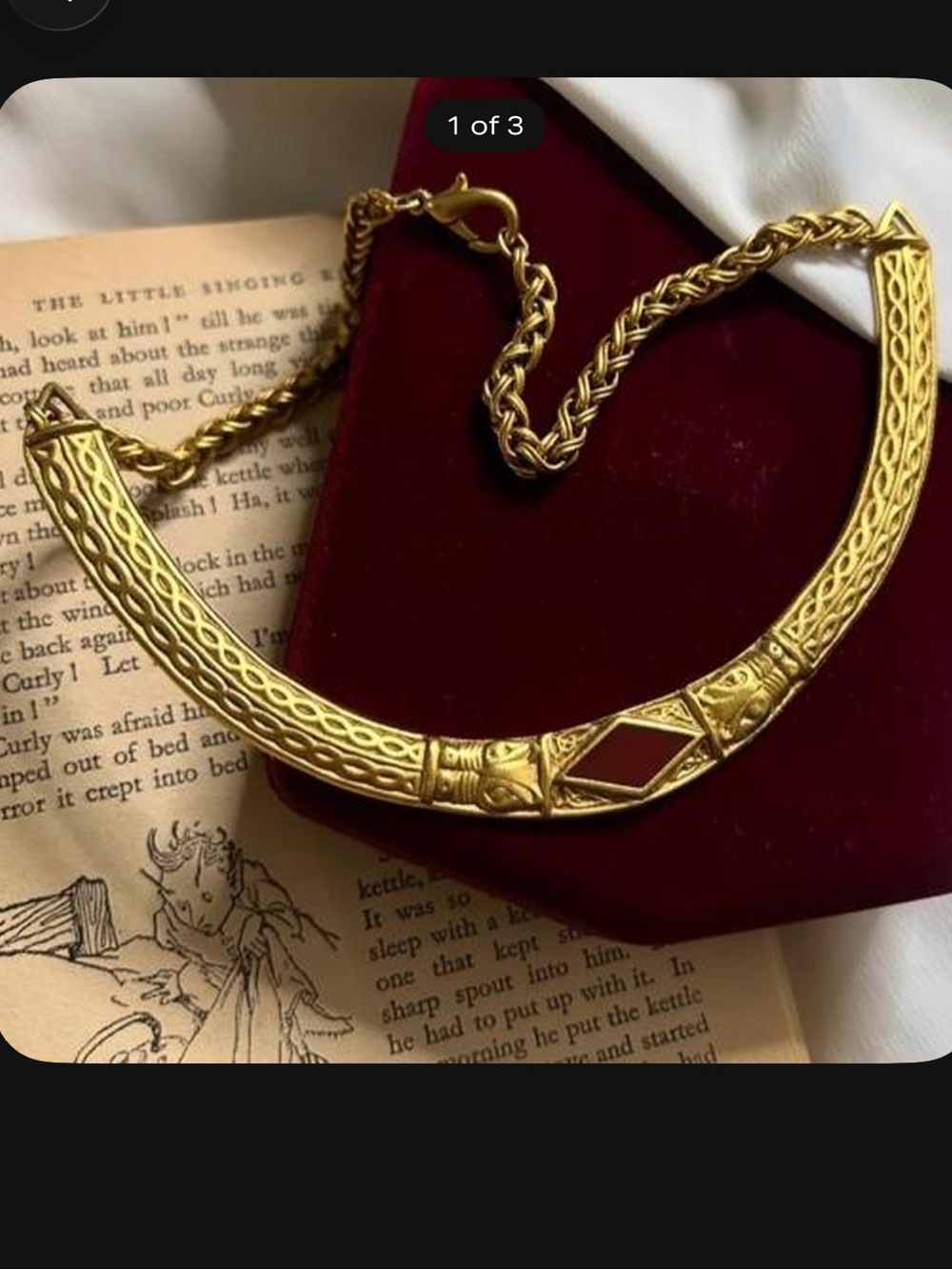 Vintage MMA metropolitan Gold Ornate Collar Necklace - Women Jewelry